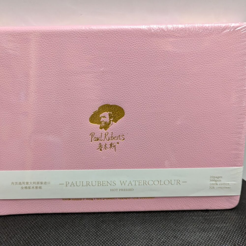 Paul Rubens Watercolor Paper Block, Premium Leather Cover Artist Quality Hot Pre